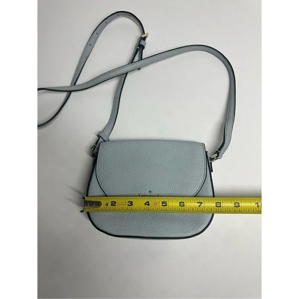 Kate Spade Leila Mini Flap Crossbody Avalon Mist Green Blue See Description - Picture 9 of 16